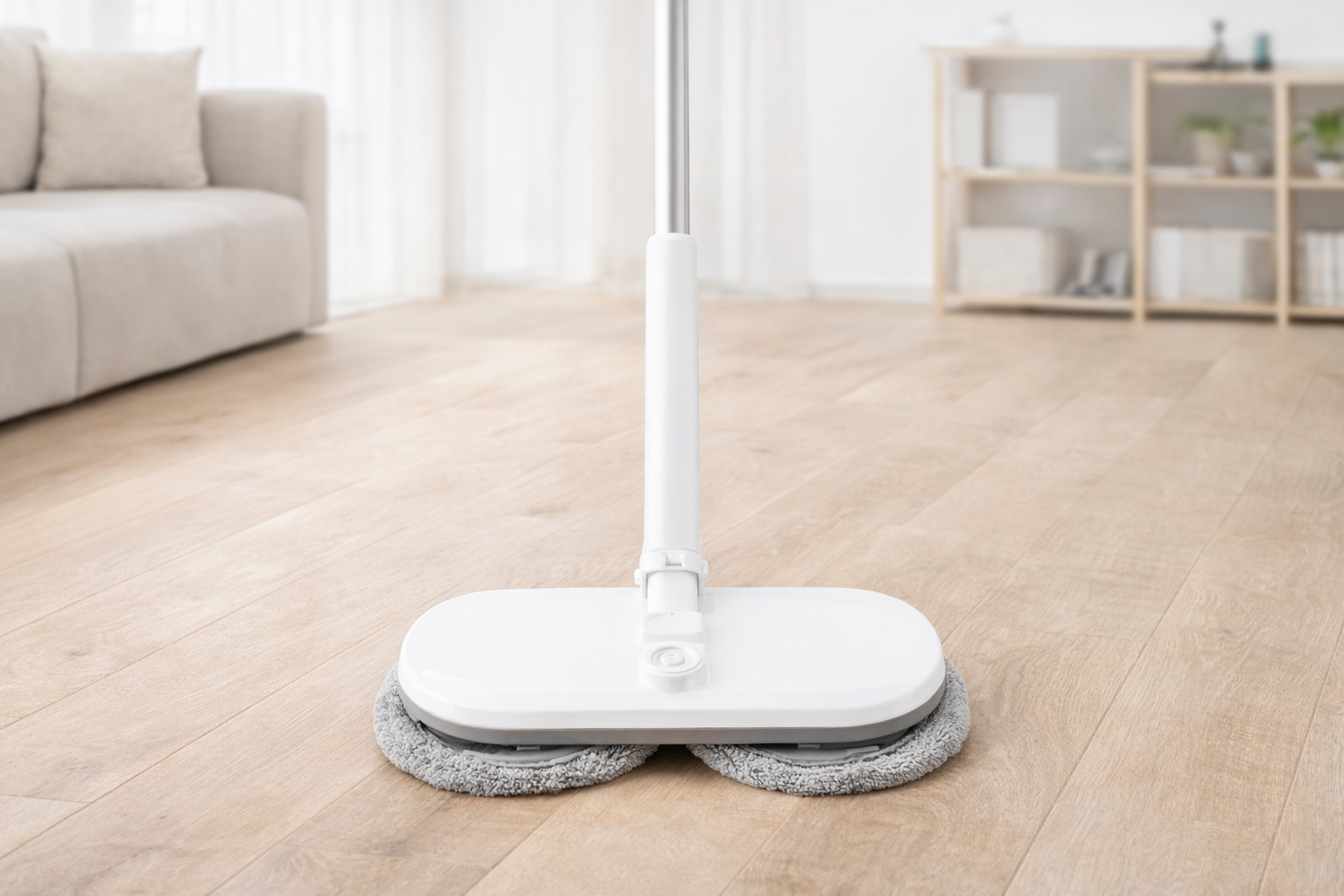 フローリング掃除に使う電動モップのイメージ｜回転モップ掃除機